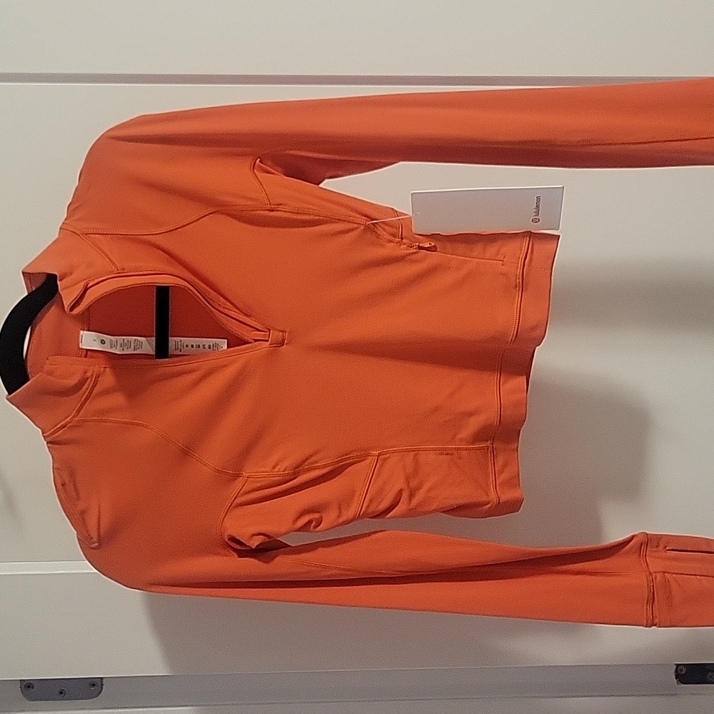 Lululemon It's Rulu Run 1/2 Zip Size 2 Warm Coral